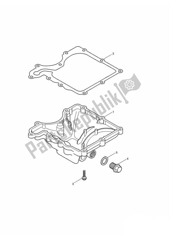 All parts for the Sump of the Triumph America Carburettor 790 2002 - 2007